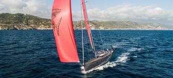 Oyster 595 60 Foot Sailing Yacht Exterior Cruising Spinnaker Landscape v2 Resampled