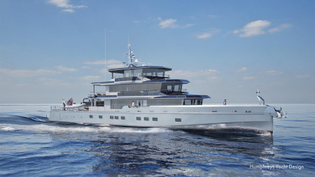 Exterior visuals unveiled for 50m custom explorer yacht designed by Humphreys Yacht Design